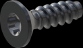 screw for plastic: Screw STS-plus KN6041 3x10 - T10 steel, hardened 10.9 Zinc-Nickel-plated,  baked, passivated black/ Cr-VI-free, sealed, 720 h until Fe-Corrosion