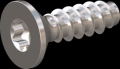 screw for plastic: Screw STS-plus KN6041 3x10 - T10 stainless-steel, A2 - 1.4567 Bright-pickled and passivated