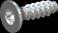screw for plastic: Screw STS-plus KN6041 3x10 - T10 steel, hardened 10.9 zinc-plated 5-7 ?m, baked, blue / transparent passivated