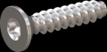 screw for plastic: Screw STS-plus KN6041 3x14 - T10 stainless-steel, A2 - 1.4567 Bright-pickled and passivated