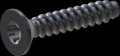 screw for plastic: Screw STS-plus KN6041 3x16 - T10 steel, hardened 10.9 Zinc-Nickel-plated,  baked, passivated black/ Cr-VI-free, sealed, 720 h until Fe-Corrosion