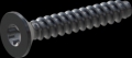 screw for plastic: Screw STS-plus KN6041 3x18 - T10 steel, hardened 10.9 Zinc-Nickel-plated,  baked, passivated black/ Cr-VI-free, sealed, 720 h until Fe-Corrosion