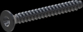 screw for plastic: Screw STS-plus KN6041 3x25 - T10 steel, hardened 10.9 Zinc-Nickel-plated,  baked, passivated black/ Cr-VI-free, sealed, 720 h until Fe-Corrosion