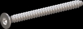 screw for plastic: Screw STS-plus KN6041 3x35 - T10 stainless-steel, A2 - 1.4567 Bright-pickled and passivated