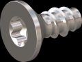 screw for plastic: Screw STS-plus KN6041 3.5x8 - T15 stainless-steel, A2 - 1.4567 Bright-pickled and passivated