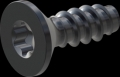 screw for plastic: Screw STS-plus KN6041 3.5x10 - T15 steel, hardened 10.9 Zinc-Nickel-plated,  baked, passivated black/ Cr-VI-free, sealed, 720 h until Fe-Corrosion