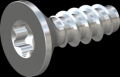 screw for plastic: Screw STS-plus KN6041 3.5x10 - T15 steel, hardened 10.9 zinc-plated 5-7 ?m, baked, blue / transparent passivated