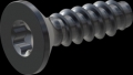 screw for plastic: Screw STS-plus KN6041 3.5x12 - T15 steel, hardened 10.9 Zinc-Nickel-plated,  baked, passivated black/ Cr-VI-free, sealed, 720 h until Fe-Corrosion