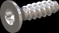 screw for plastic: Screw STS-plus KN6041 3.5x12 - T15 stainless-steel, A2 - 1.4567 Bright-pickled and passivated