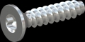 screw for plastic: Screw STS-plus KN6041 3.5x16 - T15 steel, hardened 10.9 zinc-plated 5-7 ?m, baked, blue / transparent passivated