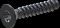 screw for plastic: Screw STS-plus KN6041 3.5x18 - T15 steel, hardened 10.9 Zinc-Nickel-plated,  baked, passivated black/ Cr-VI-free, sealed, 720 h until Fe-Corrosion
