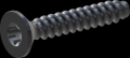 screw for plastic: Screw STS-plus KN6041 3.5x20 - T15 steel, hardened 10.9 Zinc-Nickel-plated,  baked, passivated black/ Cr-VI-free, sealed, 720 h until Fe-Corrosion