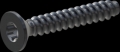screw for plastic: Screw STS-plus KN6041 3.5x22 - T15 steel, hardened 10.9 Zinc-Nickel-plated,  baked, passivated black/ Cr-VI-free, sealed, 720 h until Fe-Corrosion
