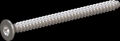 screw for plastic: Screw STS-plus KN6041 3.5x45 - T15 stainless-steel, A2 - 1.4567 Bright-pickled and passivated