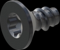 screw for plastic: Screw STS-plus KN6041 4x8 - T20 steel, hardened 10.9 Zinc-Nickel-plated,  baked, passivated black/ Cr-VI-free, sealed, 720 h until Fe-Corrosion