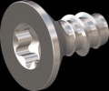 screw for plastic: Screw STS-plus KN6041 4x8 - T20 stainless-steel, A2 - 1.4567 Bright-pickled and passivated