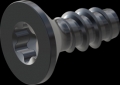 screw for plastic: Screw STS-plus KN6041 4x10 - T20 steel, hardened 10.9 Zinc-Nickel-plated,  baked, passivated black/ Cr-VI-free, sealed, 720 h until Fe-Corrosion