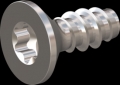 screw for plastic: Screw STS-plus KN6041 4x10 - T20 stainless-steel, A2 - 1.4567 Bright-pickled and passivated