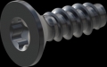 screw for plastic: Screw STS-plus KN6041 4x12 - T20 steel, hardened 10.9 Zinc-Nickel-plated,  baked, passivated black/ Cr-VI-free, sealed, 720 h until Fe-Corrosion