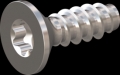 screw for plastic: Screw STS-plus KN6041 4x12 - T20 stainless-steel, A2 - 1.4567 Bright-pickled and passivated