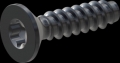 screw for plastic: Screw STS-plus KN6041 4x16 - T20 steel, hardened 10.9 Zinc-Nickel-plated,  baked, passivated black/ Cr-VI-free, sealed, 720 h until Fe-Corrosion