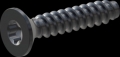 screw for plastic: Screw STS-plus KN6041 4x20 - T20 steel, hardened 10.9 Zinc-Nickel-plated,  baked, passivated black/ Cr-VI-free, sealed, 720 h until Fe-Corrosion