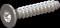 screw for plastic: Screw STS-plus KN6041 4x20 - T20 stainless-steel, A2 - 1.4567 Bright-pickled and passivated