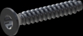 screw for plastic: Screw STS-plus KN6041 4x25 - T20 steel, hardened 10.9 Zinc-Nickel-plated,  baked, passivated black/ Cr-VI-free, sealed, 720 h until Fe-Corrosion