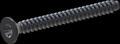 screw for plastic: Screw STS-plus KN6041 4x40 - T20 steel, hardened 10.9 Zinc-Nickel-plated,  baked, passivated black/ Cr-VI-free, sealed, 720 h until Fe-Corrosion