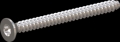 screw for plastic: Screw STS-plus KN6041 4x45 - T20 stainless-steel, A2 - 1.4567 Bright-pickled and passivated