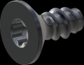 screw for plastic: Screw STS-plus KN6041 4.5x10 - T20 steel, hardened 10.9 Zinc-Nickel-plated,  baked, passivated black/ Cr-VI-free, sealed, 720 h until Fe-Corrosion