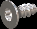 screw for plastic: Screw STS-plus KN6041 4.5x10 - T20 stainless-steel, A2 - 1.4567 Bright-pickled and passivated