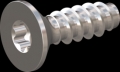 screw for plastic: Screw STS-plus KN6041 4.5x14 - T20 stainless-steel, A2 - 1.4567 Bright-pickled and passivated
