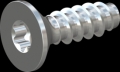 screw for plastic: Screw STS-plus KN6041 4.5x14 - T20 steel, hardened 10.9 zinc-plated 5-7 ?m, baked, blue / transparent passivated