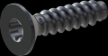 screw for plastic: Screw STS-plus KN6041 4.5x18 - T20 steel, hardened 10.9 Zinc-Nickel-plated,  baked, passivated black/ Cr-VI-free, sealed, 720 h until Fe-Corrosion