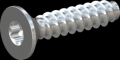 screw for plastic: Screw STS-plus KN6041 4.5x20 - T20 steel, hardened 10.9 zinc-plated 5-7 ?m, baked, blue / transparent passivated