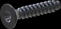 screw for plastic: Screw STS-plus KN6041 4.5x22 - T20 steel, hardened 10.9 Zinc-Nickel-plated,  baked, passivated black/ Cr-VI-free, sealed, 720 h until Fe-Corrosion