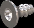 screw for plastic: Screw STS-plus KN6041 5x10 - T25 stainless-steel, A2 - 1.4567 Bright-pickled and passivated