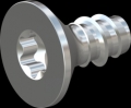 screw for plastic: Screw STS-plus KN6041 5x10 - T25 steel, hardened 10.9 zinc-plated 5-7 ?m, baked, blue / transparent passivated