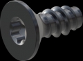 screw for plastic: Screw STS-plus KN6041 5x12 - T25 steel, hardened 10.9 Zinc-Nickel-plated,  baked, passivated black/ Cr-VI-free, sealed, 720 h until Fe-Corrosion