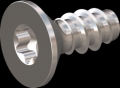 screw for plastic: Screw STS-plus KN6041 5x12 - T25 stainless-steel, A2 - 1.4567 Bright-pickled and passivated