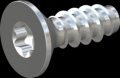 screw for plastic: Screw STS-plus KN6041 5x14 - T25 steel, hardened 10.9 zinc-plated 5-7 ?m, baked, blue / transparent passivated