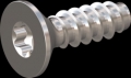 screw for plastic: Screw STS-plus KN6041 5x16 - T25 stainless-steel, A2 - 1.4567 Bright-pickled and passivated