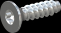 screw for plastic: Screw STS-plus KN6041 5x18 - T25 steel, hardened 10.9 zinc-plated 5-7 ?m, baked, blue / transparent passivated