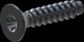 screw for plastic: Screw STS-plus KN6041 5x22 - T25 steel, hardened 10.9 Zinc-Nickel-plated,  baked, passivated black/ Cr-VI-free, sealed, 720 h until Fe-Corrosion