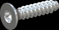 screw for plastic: Screw STS-plus KN6041 5x22 - T25 steel, hardened 10.9 zinc-plated 5-7 ?m, baked, blue / transparent passivated