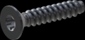 screw for plastic: Screw STS-plus KN6041 5x25 - T25 steel, hardened 10.9 Zinc-Nickel-plated,  baked, passivated black/ Cr-VI-free, sealed, 720 h until Fe-Corrosion