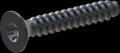 screw for plastic: Screw STS-plus KN6041 5x30 - T25 steel, hardened 10.9 Zinc-Nickel-plated,  baked, passivated black/ Cr-VI-free, sealed, 720 h until Fe-Corrosion