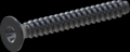 screw for plastic: Screw STS-plus KN6041 5x40 - T25 steel, hardened 10.9 Zinc-Nickel-plated,  baked, passivated black/ Cr-VI-free, sealed, 720 h until Fe-Corrosion