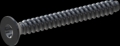 screw for plastic: Screw STS-plus KN6041 5x45 - T25 steel, hardened 10.9 Zinc-Nickel-plated,  baked, passivated black/ Cr-VI-free, sealed, 720 h until Fe-Corrosion